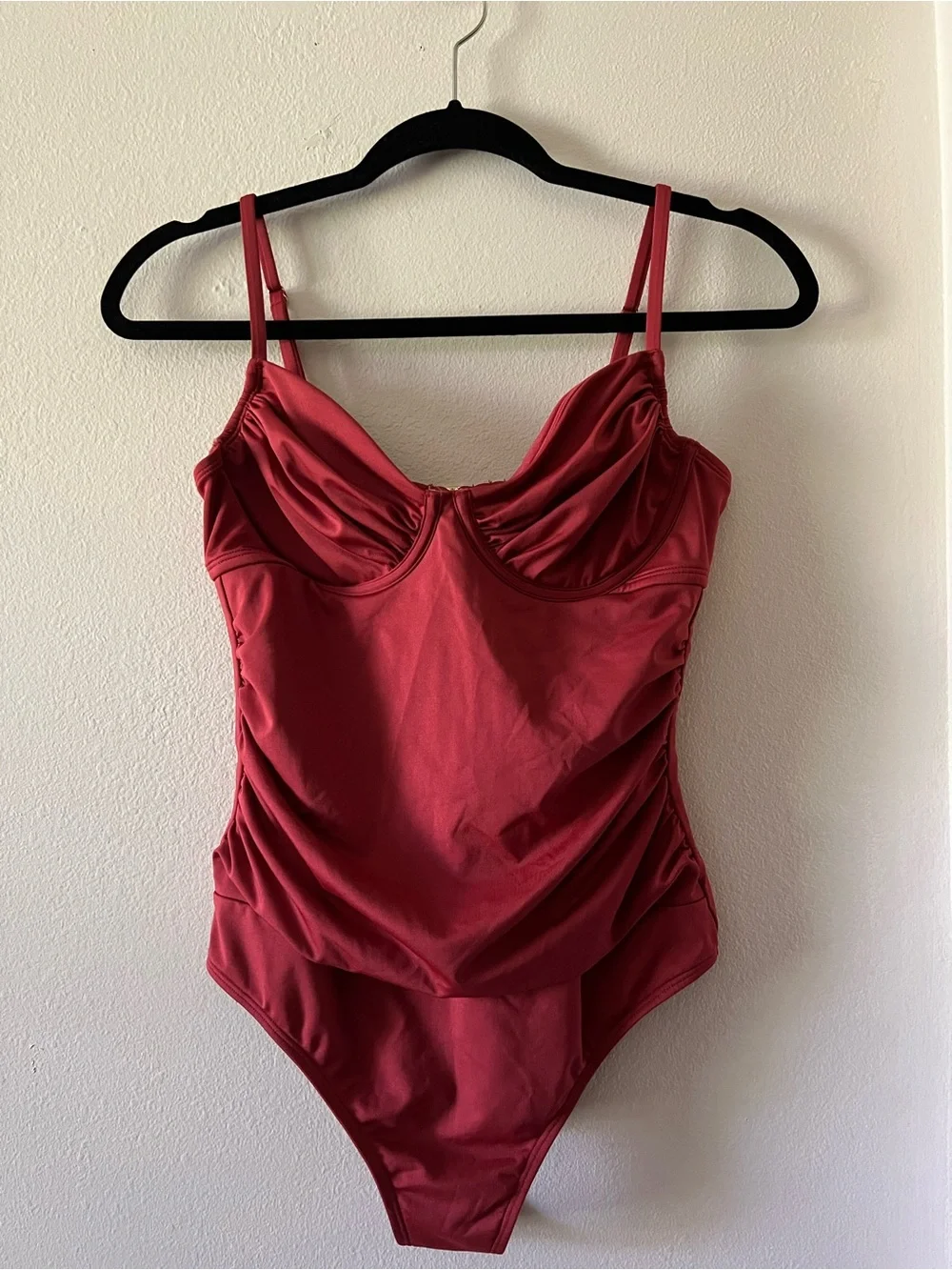 Shade & Shore, Women's Shirred Underwire Full Coverage One Piece Swimsuit